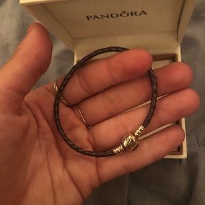 Pandora Brown Braided Leather Bracelet